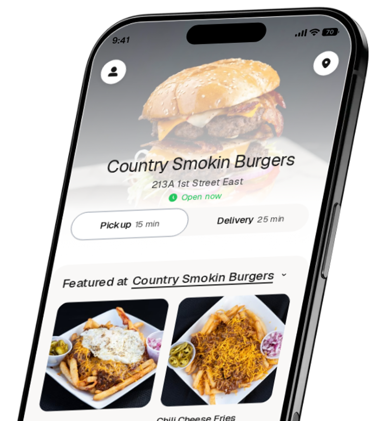 Country Smokin Burgers app preview